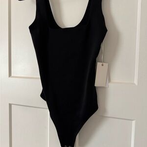 GOOD AMERICAN Black Sleeveless Bodysuit - Squareneck Front - SMALL - NWT